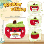 HEXMOZ End of Year Teachers Gifts - Apple Gift for Teachers - Daycare Teacher Appreciation Gifts - It Takes a Village Handmade Collectible Crochet Plush Doll