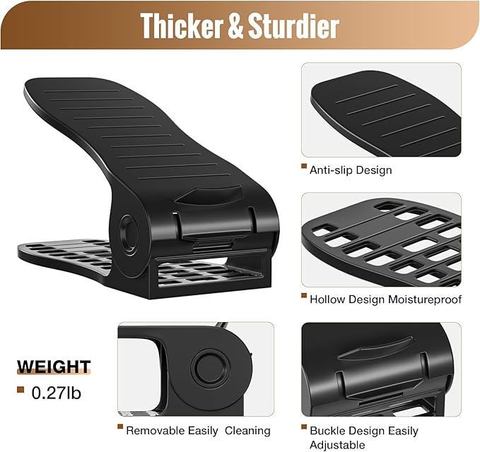 Neprock Shoe organizer for closet,16 pack thickned shoe stacker storage space saver, Double Deck Shoe Rack Holder for Closet Organization(Black)