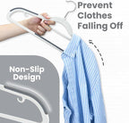 Plastic Hangers 50 Pack, Slim Clothes Hangers Non Slip, Non-staining Space Saving Hanger, 17.1 inches Coat Hanger Heavy Duty Hanging Dry Wet Clothes, Gray