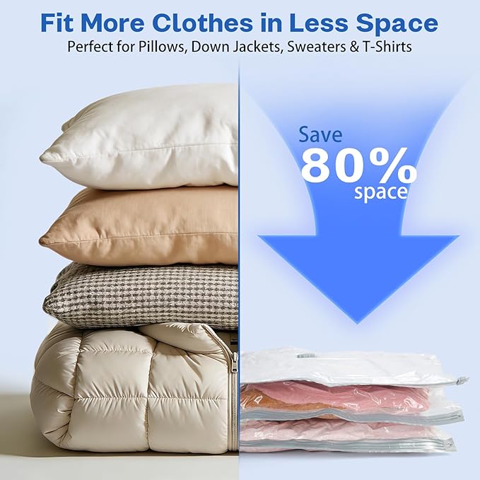 Vacuum Seal Bags For Clothing Travel With Wireless Electric Pump，15 Combo Space Saver Vacuum Storage Bags In 3 Combo Sizes，Compression Travel Packing For Luggage,Ideal For Air Planes, Apartments