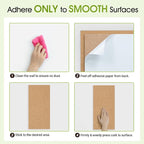 AKTOP Cork Board Bulletin Board 17"x8", 1/2" Thick Cork Board Tiles 10 Pack, Small Pin Board for Wall Decor, Self Adhesive Corkboards with 120 Push Pin Wood Clips for School, Home & Office