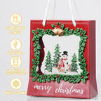 Snowman Snow Globe Christmas Decorations Musical Snow Globes Lantern with Swirling Glitter, Christmas Tree Snow Globe Lamp Battery Operated & USB Powered Merry Christmas Holiday Party Decor Gifts