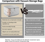 2 Pack Space Saving Comforter Storage Bag with Handle, 3-Layer Compression Blanket Storage Bags Adjustable In 3 Sizes (142L, 107L, 71L), Washable Bedding Organizer For Pillow Duvet Clothing Plush Toy