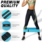 12 Pcs Fabric Resistance Bands for Working Out Booty Workout Stretch Exercise Bands Non Slip for Legs Squat Resistance Loop for Women Men Starter Butt Hip Thigh Fitness