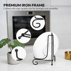 Artliving Plate Stands for Display, 7 Inch Black Iron Easel Plate Display Photo Holder Stand, Displays Picture Frames, Decorative Plates, Tablets and Art (2 pack)