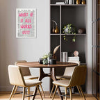 Drimiler What If It All Works Out Poster Retro Newspaper Pink Font Canvas Wall Art Positive Affirming Quote Minimalist Prints Painting For Home Bedroom Dorm Wall Decor 12x16in Unframed