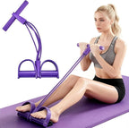 21 Fitness Resistance Bands-6 Tube Pedal Ankle Puller, Pedal Resistance Band with Handle, Natural Latex Fitness Bands, Multifunction Tension Rope for Abdomen, Waist, Arm, Leg Stretching Training