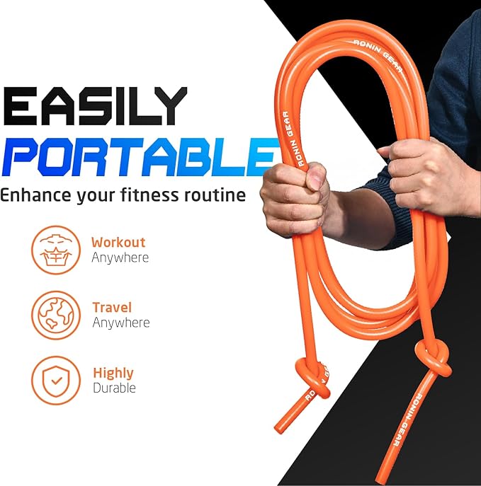 Resistance Bands - 16 Feet Long - 88 lbs Resistance - Strength Training Bands - Elastic Workout Bands - Wrestling Resistance Bands - Fitness & Home Workout Equipment - Resistance Training
