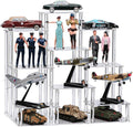 Clear Acrylic Display Risers Stand Shelf, Acrylic Stands Display for Action Figures Collectibles Perfume Organizer Stand,Pop Figures Stand Risers for Decorating & Organizing (9 Tier)