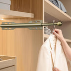 FIRJOY 12" Valet Rod for Closet Pull Out (2 Pack, Antique Brass)