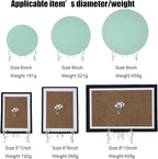 HESTYA 6 Pack 7 Inch Clear Acrylic Easel Stand Display Stand Plate Holder for Display Photo Picture Frame Book