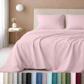 California Design Den Luxury King Size Sheet Set - 100% Cotton, 600 Thread Count Deep Pocket King Sheets, Hotel-Quality Bedding with Sateen Weave - Blush Pink