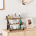 Perfume Stand for Men Women, 3 Tier Cologne Organizer, Display Shelf Stands for Dresser, Wooden Shelf Display Risers for Party, Makeup, Figures, Cupcake, Dessert