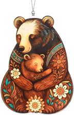 Mama Bear Gifts, Grandma, Mom Birthday Gifts, Mothers Day Suncatcher Hanging, Ideas, Acrylic Bear Mom and Baby Window Hanging Ornament Decor