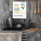 Christian Wooden Hanging Sign I Am A Child of God Bible Verse Wall Art for Home Office Decor Modern Christian Word Art Bedroom Wall Decor Sign Baptism Gifts Room Decorations 10x8 Inches