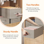 Lifewit Wardrobe Clothes Organizer 12 Pack, Large Size 6 Grids Closet Jean Storage Bins with Handles and Support Boards, Foldable Drawer Dividers for Sweater, Pants, T-Shirt, Hoodie, Dress, Grey
