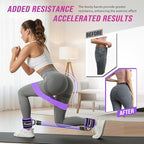 WOQQW Resistance Bands Set - Ankle Resistance Bands with Cuffs for Legs & Glute Workout, Fabric Booty Bands for Women, Home Gym Exercise Equipment for Hip, Pilates, Fitness, Yoga, Physical Therapy
