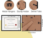 Rempry 11x14 Picture Frame, Display 8.5x11, 8 1/2x11 Certificate Document Award with Mat or 11x14 Without Mat, Wall Gallery Photo Frames, Black, 1 Pack