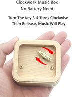 Sinzyo Anastasia-Once Upon a December Music Box Vintage Musical Boxs for Birthday Gift Valentine's Day Christmas Day(Musical Note Walnut Box)