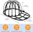 Hat Washer Cage for Baseball Caps Washing Machine Dishwasher Cap Cleaner Frame Washing for Adult Kids Ball Hats (Black-1Pack)
