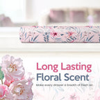 Floral Scented Drawer Liners for Dresser Drawers (10 Large Sheets, 19.7" x 14.4") - Non Adhesive Drawer Paper Liner for Bedroom Dresser & Closet Shelves by Linda’s Essentials
