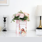 Book Vase, Ceramic Book Vase for Flowers, Unique Book Flower Vase, Decorative Ceramic Vases, Book Shaped Vases for Home, Office, Bedroom, Living Room, Dining Table