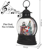Christmas Snow Globe Water Lantern with Timer and Music, USB and Battery Operated Lighted Led Globe, Santa Snowglobe Table Decorations Indoor for Adults Home Holiday (Santa)