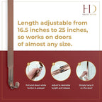 Haute Decor Adapt Adjustable Length Wreath Hanger with Interchangeable Icons (Oil Rubbed Bronze-Flag/Reindeer/Pumpkin/Fleur de lis) - 4 Wreath Hangers in 1 - Door Wreath Hanger for Every Season