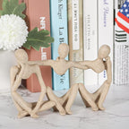BMLCGJ Thinker Statue Gold Decor Abstract Art Sculpture, Golden Resin Collectible Figurines for Home Living Room Office Shelf Decoration,Great Gifts Ideas (Conjoined Body-Sandstone)
