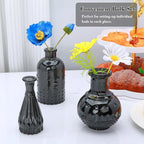 Brajttt Glass Bud Vase Set of 18,Glass Vintage Vases for Flowers,Black Bud Vases in Bulk for Rustic Wedding Decor,Table Centerpieces,Decor Centerpiece for Bathroom