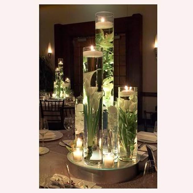 WGV Cylinder Vase, Diameter 5", Height 24", Clear Glass Floral Planter Container, Tall Centerpiece Arrangement for Wedding Party Event Home Office Decor, 1 Piece