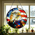 Remorelt Wolf Eagle Bear Dream Catcher Bedroom Wall Decor, Christmas Home Decoration, Room Accessory, White Moon Feather Decoration - Unique Home Craft Wall Pendant (Eagle Suncatcher)