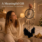 Dream Catchers Handmade Feather Native Home Wall Decoration Black
