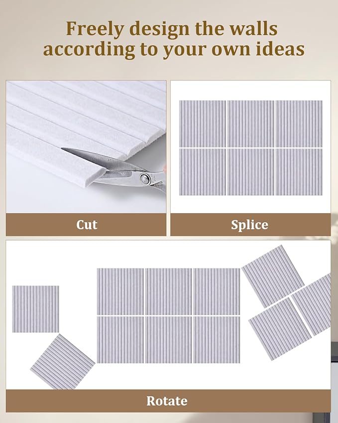 24 x 16 inches Large Bulletin Board, Decorative Felt Pin Board, 0.35“ Thick Foldable Photo Display Board with Self-Adhesive Tape, Vision Board for School Home Kitchen Office Walls - Camel