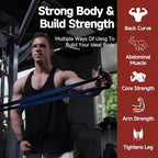 Resistance Bands Set with Door Anchor, Multi-Levels Pull Up Assistance Bands, Exercise Bands for Working Out, Stretching, Muscle Training, Physical Therapy (Men/Women)