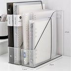4-Pack Acrylic Vertical Magazine Holder & Book Organizer Clear Desktop File Storage Rack for Office/Home, Includes 3 Silicone Bookmarks (Space-Saving Design)