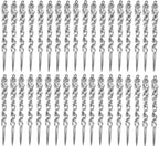 48 Pcs Plastic Hanging Icicles Drop Ornament for Christmas Tree Wedding Party Decorations (Transparency)