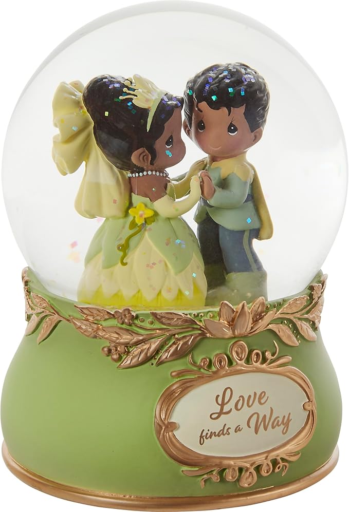 Precious Moments Love Finds A Way Princess and The Frog Musical Snow Globe