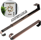 HEYHOUSE Wreath Hanger,2 Pack Christmas Halloween Decorations Adjustable Wreath Hanger for Front Door Decor from 14.9-25", Over The Door Hooks Organizer 20 lbs Larger Hooks Outside Decorations