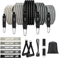 Exercise Resistance Bands with Handles for Working Out, 150/200/250/300 Lbs Workout Bands Set with Door Anchor for Physical Therapy, Yoga, Pilates
