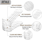 Shoe Slots Organizer for Closet6Pack Adjustable Shoe Stacker Organizer Storage Shoe Rack Space Saver Storage Shoe Holder Organization (Transparent)
