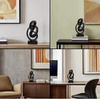 DOVDOV Abstract Black Knot Sculpture, Geometric Decor, Black Decorative Piece for Living Room Coffee Table or Bookshelf Top, Office Coffee Table or Entryway Console Decor.