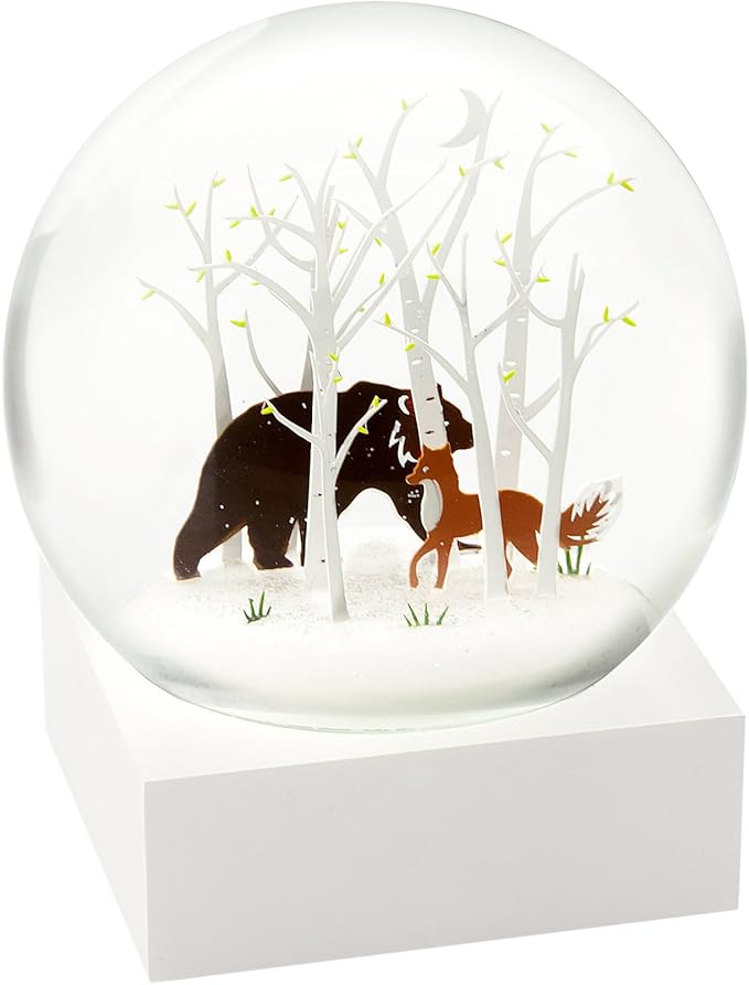 CoolSnowGlobes Fox and Bear Cool Snow Globe