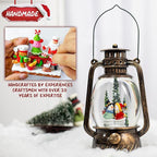 Snow Globe Christmas Decorations Snowman, Musical Glitter Christmas Snow Globes Light Up Lantern 6H Timer USB Lined/Battery, Christmas Village Snowman Snow Globe Decor Gifts