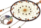 MOONFLY Dream Catcher Handmade Traditional Feather Dreamcatcher Hanging Home Wall Decoration Craft Ornament for Home, Bedroom, Kids, Boys Native American Style Décor (Brown Life Tree)