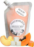 304CandleCo Large Squeeze Soy Wax Melt - 50 SCENTS! - Highly Fragrant & Hand-Crafted - Easy Mix & Match - American Made - Perfect for Wax Warmers (8oz, Peach Papaya)