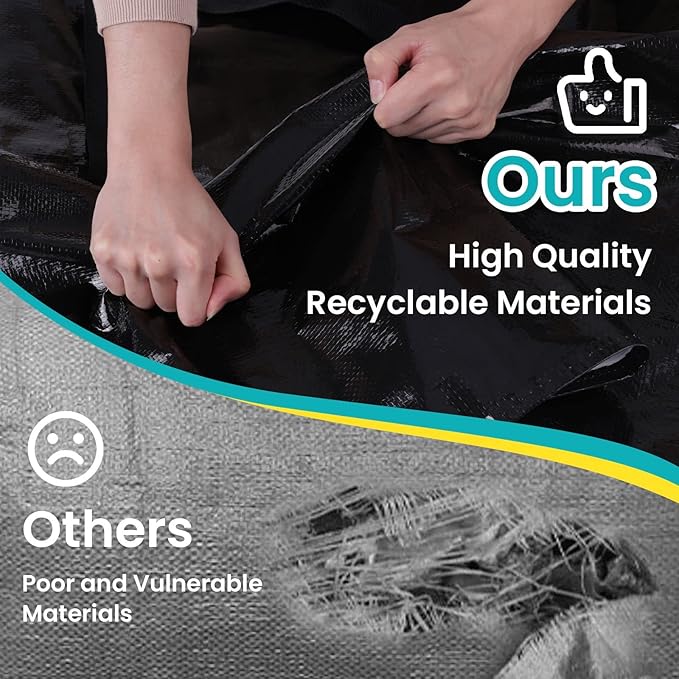 Extra Large Moving Boxes-Moving Bags with Zipper, Carrying Handles and Tag Pocket-Moving Supplies for Space Saving-Totes for Storage - for moving, Storage, Camping and Travel 125L-8 Pack