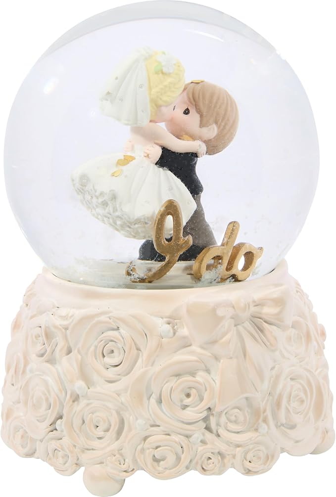 Precious Moments 252110 I Do, Today, Tomorrow, Always Wedding Couple Musical Snow Globe