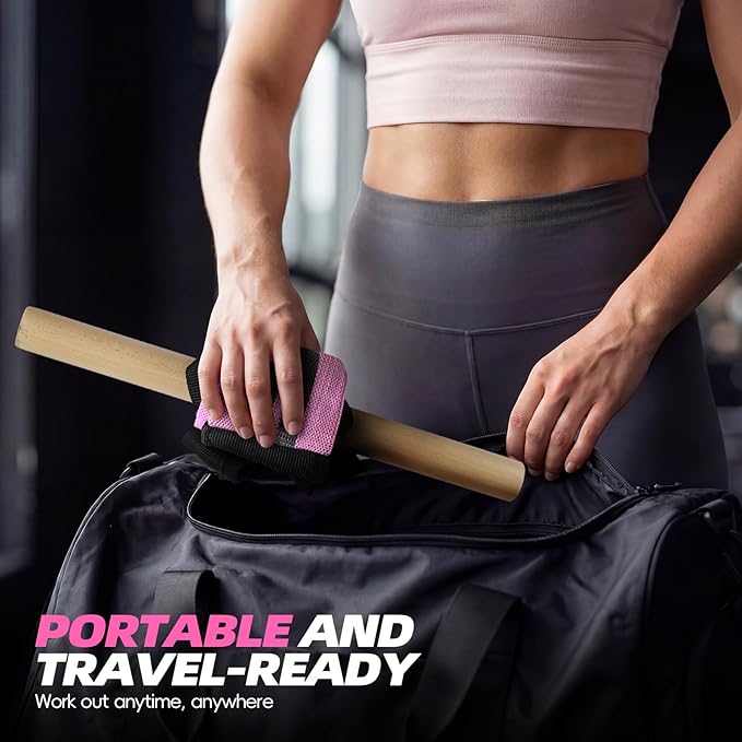 Pedal Resistance Bands with Handles, Upgrade Adjustable Manual Tension Training Pedal, Fabric Resistance Band with Wood Handles, Multifunction Fitness Bands for Abdomen, Waist, Arm, Leg