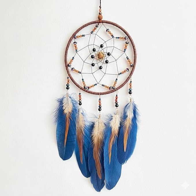 Dream Catchers Handmade Feather for Kids Bedroom Wall Hanging Decoration Decor Nursery Wall Art Ornament Craft